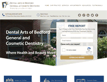 Tablet Screenshot of dentalartsofbedford.com
